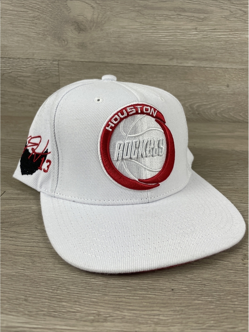 Mitchell & Ness NBA Houston Rockets Snapback Hat, Cap white & red Harden 13